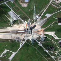 Base de Cabo Cañaveral, donde se llevará a acabo la misión Artemis II de la Nasa, que enviará a cuatro astronautas a la Luna