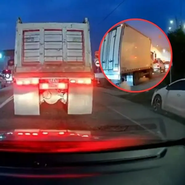Momento exacto del accidente de un camión en el peaje de Casablanca, Zipaquirá