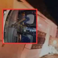 [Video] Cómo quedó bus que se accidentó en vía Bogotá-La Vega en Semana Santa