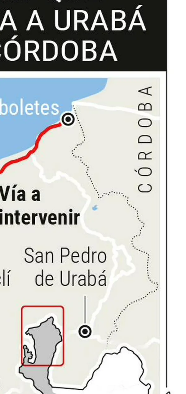 Denuncian abandono de vía de 133.382 millones de pesos en el Urabá antioqueño