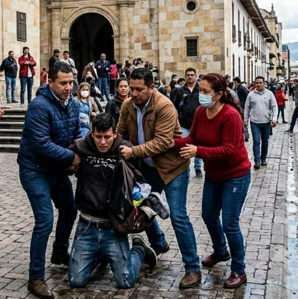 Robo en Bogotá: ciudadanos atraparon a ladrón cerca de iglesia y pasó viacrucis