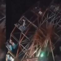 Video captó el momento exacto en que rueda de la fortuna se derrumba con 80 personas a bordo. Hay más de 30 heridos. 