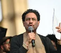 Colombia's presidential candidate for the Pacto Historico party, Ivan Cepeda, speaks during a campaign rally at Lourdes Square in Bogota on February 3, 2026. Colombia will hold a presidential election on May 31, 2026. (Photo by Alejandro GONZALEZ / AFP)