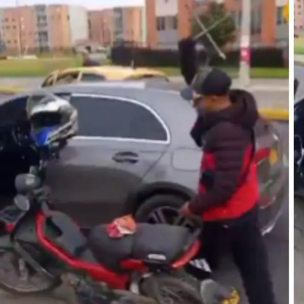 Conductor enfurecido agredió a mujer en Soacha y le dañó su moto con cruceta