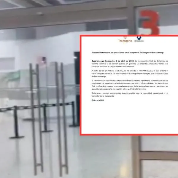 Aerocivil suspendió operaciones en aeropuerto Palonegro de Bucaramanga