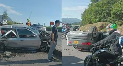 Autoridades atienden accidente en la vía Zipaquirá–Cajicá: al menos cinco personas lesionadas