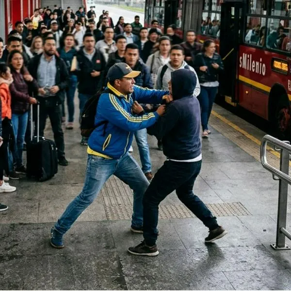 Pelea en Portal Usme de Transmilenio con cuchillo: uno tenía puñal y otro no