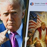Donald Trump defiende su imagen representado como Jesús