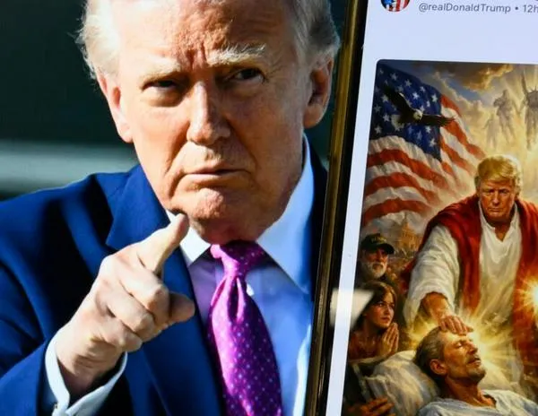 Indignación en EE. UU.: Trump arremete contra el papa y publica imagen en la que se muestra como Jesucristo