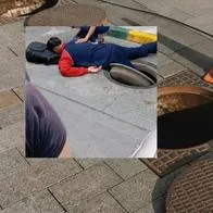 Estudiante de colegio resultó herida al caer en alcantarilla en Bogotá
