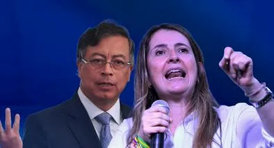 Gustavo Petro y Paloma Valencia 
