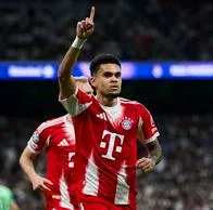 Luis Díaz celebrando gol con Bayern Múnich