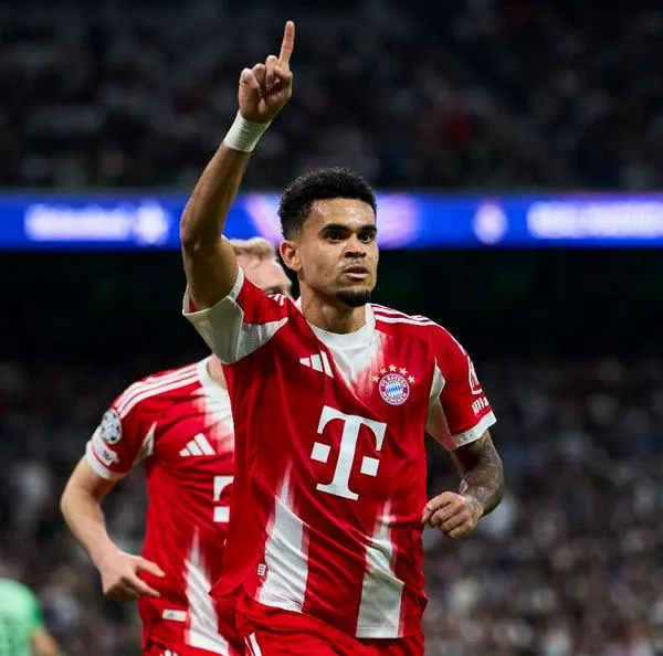 Luis Díaz celebrando gol con Bayern Múnich
