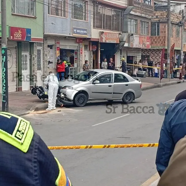 En este lugar de Boita, en Bogotá, unos sicarios en moto asesinaron a tiros a un conductor