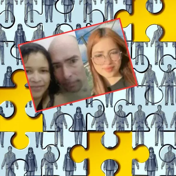 En el recuadro, integrantes de la familia que desapareció en Bogotá el 22 de marzo y que ya fue ubicada