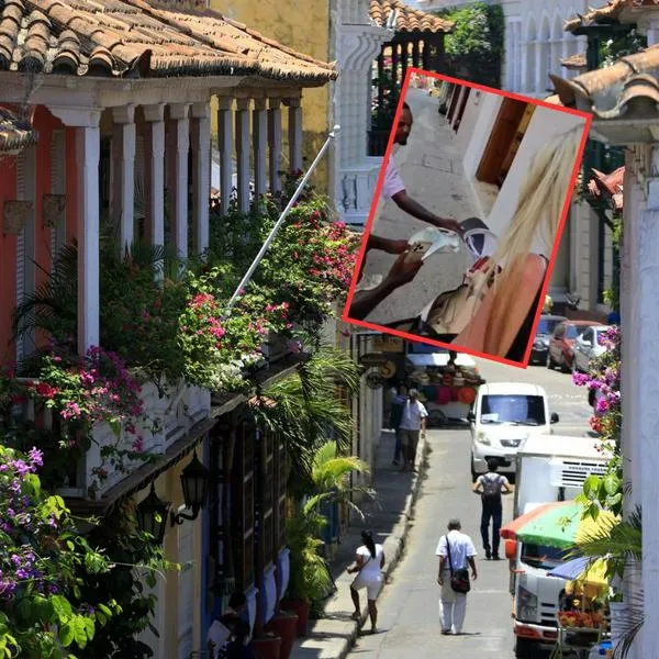En recuadro, una turista en Cartagena que fue perseguida por raperos que le pidieron plata de forma insiste