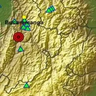 Temblor en Colombia de magnitud 4.6 hoy con epicentro en los Santos Santander 