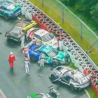 Toma desde el aire del accidente en el que murió el piloto de automovilismo Juha Miettinen