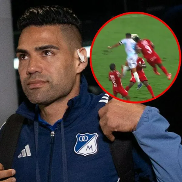 Video del choque de Radamel Falcao en América vs Millonarios: así fue el golpe