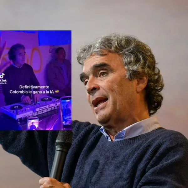 Sergio Fajardo en medio de una labor de DJ durante un evento