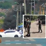 Atentado terrorista en Cali contra el cantón militar Pichincha con bus explosivo