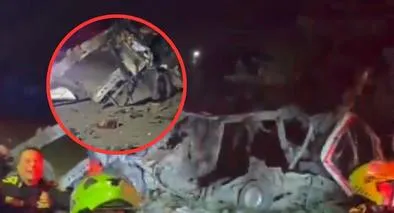 Video muestra como quedaron vehículos que explotaron tras atentado en Palmira