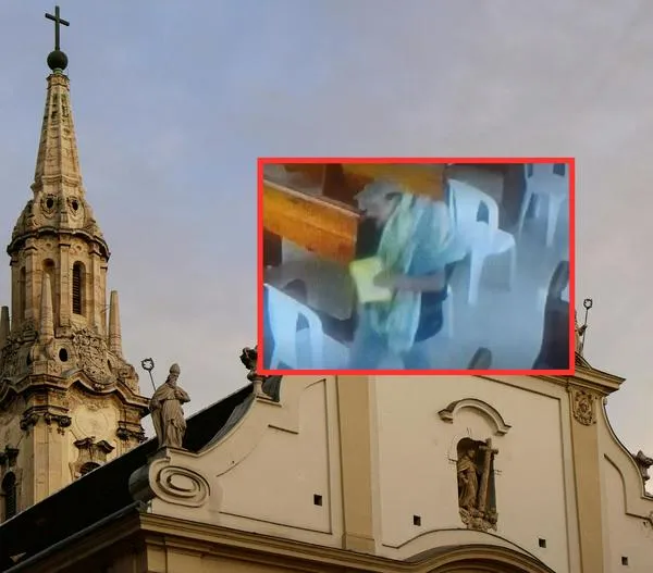 Antioquia: hombre se robó varios elementos de una iglesia y quedó en video