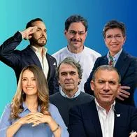 Candidatos Abelardo de la Espriella, Iván Cepeda, Claudia López, Paloma Valencia, Sergio Fajardo y Roy Barreras, fueron invitados a participar al conversatorio 'La salud, una causa que nos une', convocado por más de 30 actores del sector salud en un evento histórico que ocurrirá el 14 de mayo / Composición creada con Gemini