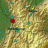 Temblor en Colombia de magnitud 3.3 en el Playón (Santander) hoy 29 de abril