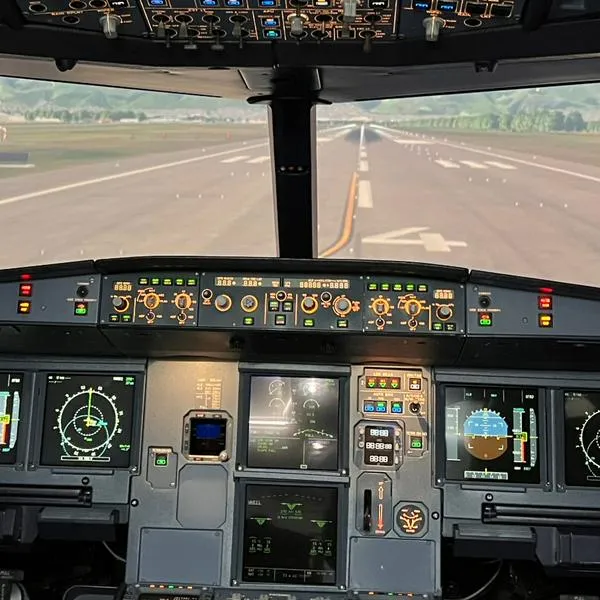 Simulador de Airbus A320 en Bogotá: recrea tormentas reales