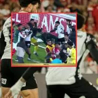 Pelea entre jugadores de Santa Fe y Corinthians tras partido de Libertadores 