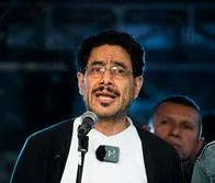Pre-presidential candidate Ivan Cepeda Castro gives a speech during a rally in Bogota, Colombia, on January 20, 2026. (Photo by Sebastian Barros/NurPhoto via Getty Images)