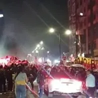 Hinchas provocan trancón en Avenida Esperanza cerca a Corferias (Bogotá)