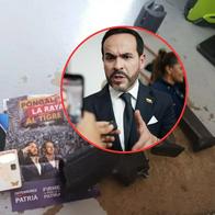 Elementos que le hallaron a un sujeto que se hizo pasar por escolta de Abelardo de la Espriella en evento del candidato