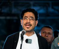 Pre-presidential candidate Ivan Cepeda Castro gives a speech during a rally in Bogota, Colombia, on January 20, 2026. (Photo by Sebastian Barros/NurPhoto via Getty Images)