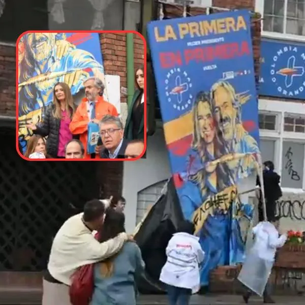 Así atacaron la sede de campaña de Paloma Valencia en Bogotá. La candidata del Centro Democrático rechazó el acto vandálico y culpó a Iván Cepeda