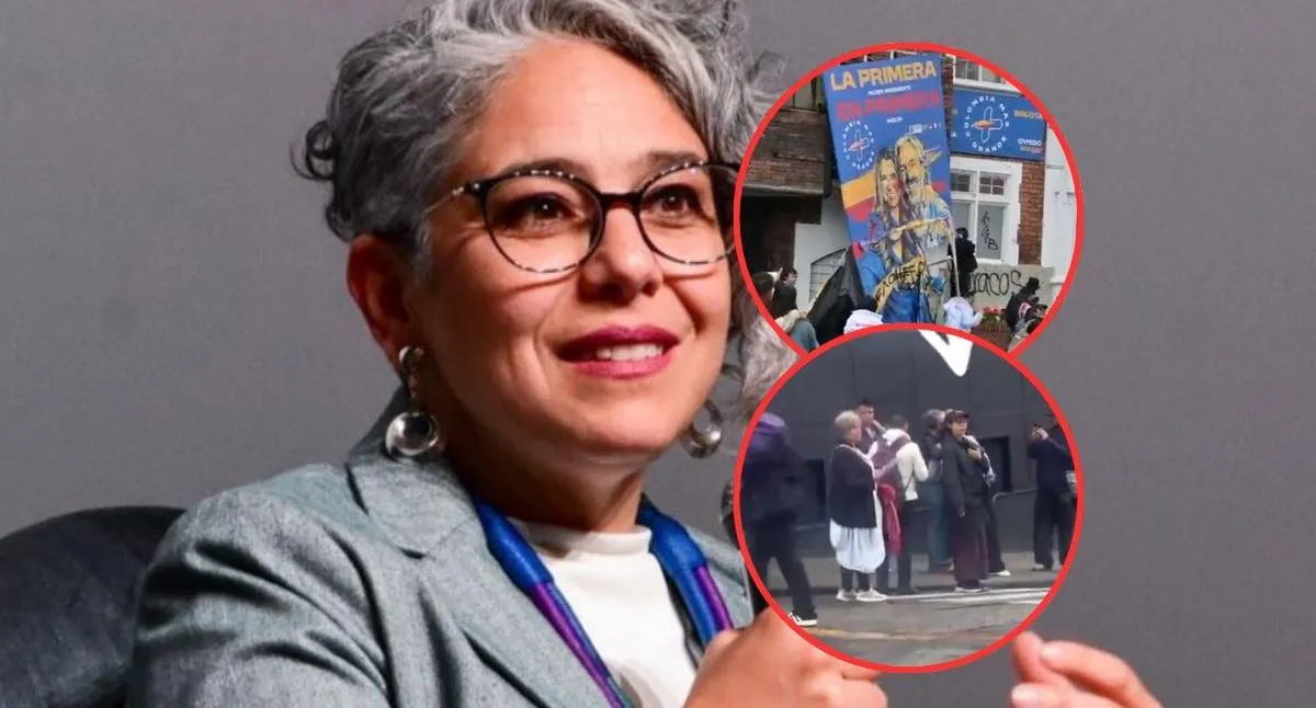 A la senadora María José Pizarro se le vio cerca de las protestas donde vandalizaron la sede de Paloma Valencia en la carrera Séptima de Bogotá