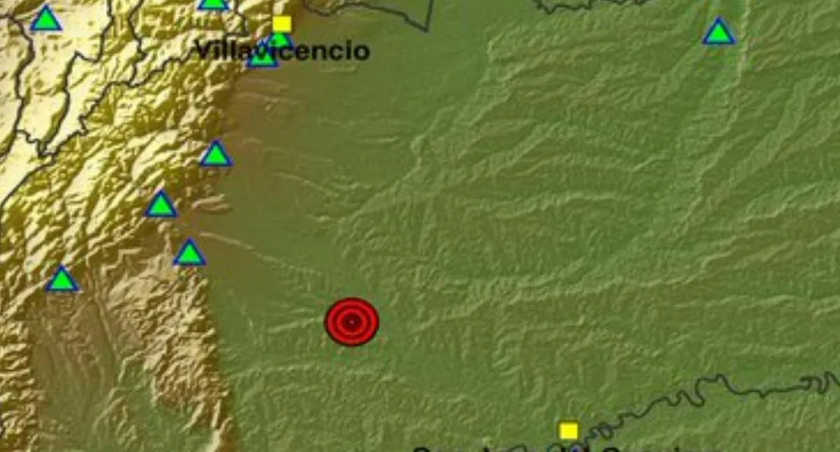 Temblor de magnitud 3.0 con epicentro en Puerto Lleras, Meta, hoy 23052026