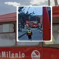 Motociclista murió en Bogotá tras accidente con bus de Transmilenio: video 2026