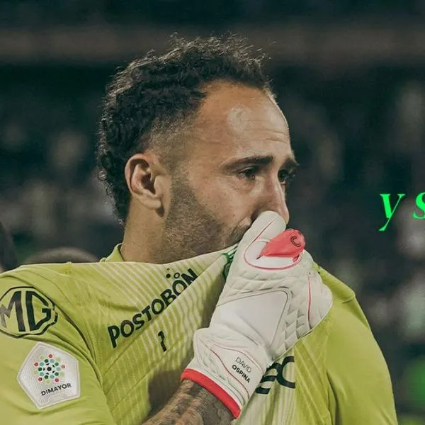 David Ospina llorando en el partido con Nacional. Se concentrará para el Mundial y es posible que se retire después
