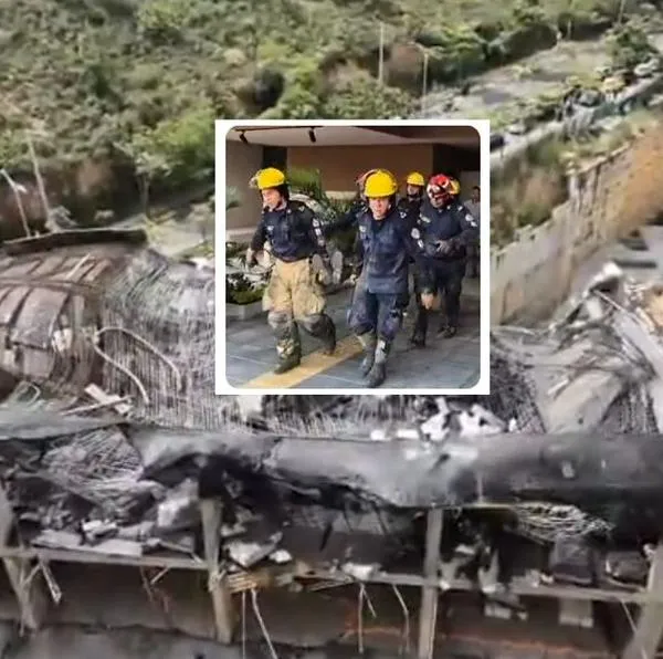 Desplome en conjunto residencial de Floridablanca deja 4 heridos: revelan video