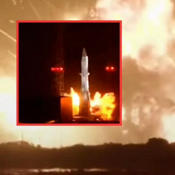 Impactantes imágenes de explosión de cohete de Jeff Bezos durante prueba
