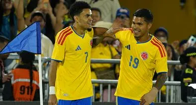 Luis Díaz y Juan Camilo Hernández en el partido amistoso de Colombia vs. Costa Rica, previo al Mundial 2026