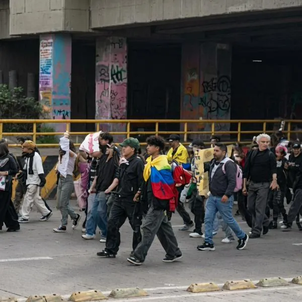 Protesta en la calle 26 de Bogotá el 3 de mayo