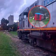 Así quedó el tren de la Sabana, luego de descarrilarse en la calle 63 con carrera 30 de Bogotá