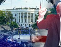 "Pan y circo": artes marciales, motos y pirotecnia durante insólito show en la Casa Blanca por cumpleaños de Trump