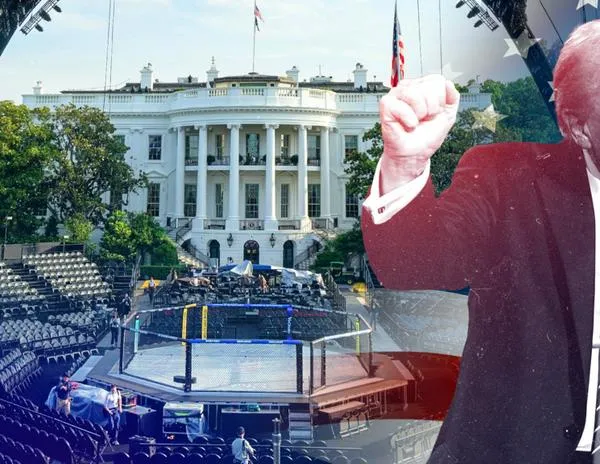 "Pan y circo": artes marciales, motos y pirotecnia durante insólito show en la Casa Blanca por cumpleaños de Trump