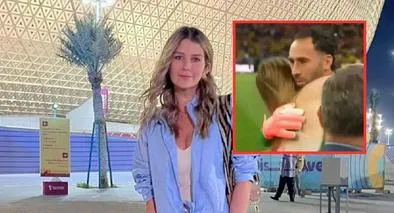 Andrea Guerrero se le arrojó y abrazó a Ospina en plena transmisión de RCN
