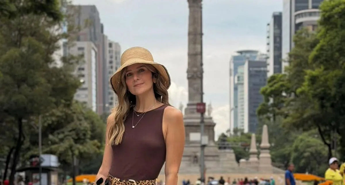 Andrea Guerrero, en Ciudad de México, durante el cubrimiento del Mundial 2026