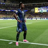 Vinicius Júnior celebrando su gol en la victoria de Brasil vs. Haití por el Mundial 2026